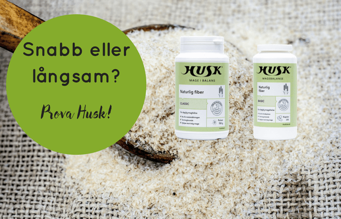 Husk - Hjälper Både Snabb och Långsam Mage. 2 behållare med HUSK.