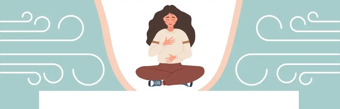 Breathing Exercise for IBS Image of a person breathing, Breathing exercise for IBS